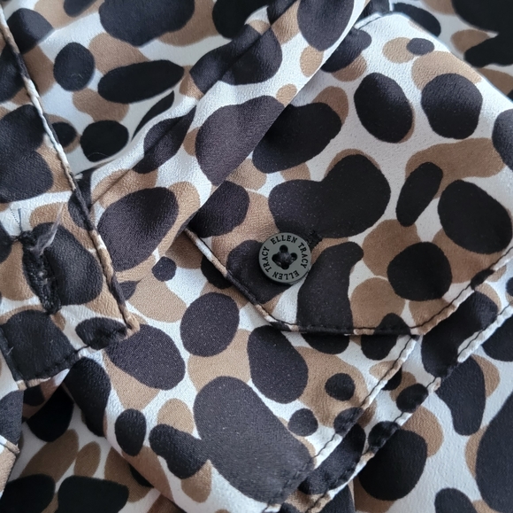 ELLEN TRACY WOMEN'S LONG SLEEVE SHEER BLOUSE XL Black|Mocha|White - Picture 10 of 14